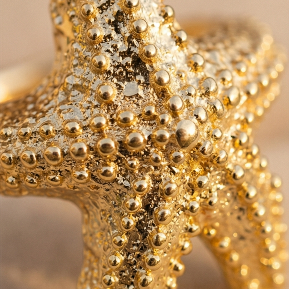 18 AYAR İTALYAN DENİZYILDIZI ALTIN YÜZÜK