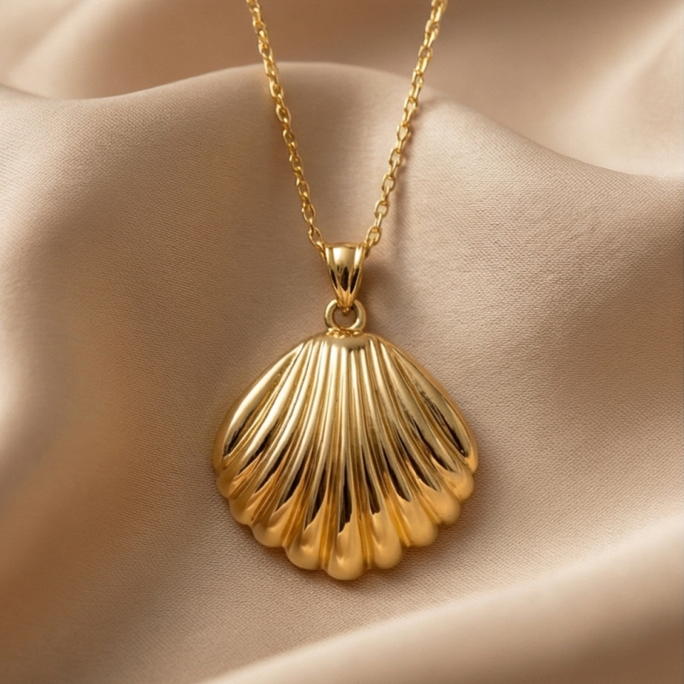 18 AYAR İTALYAN DENİZKABUĞU ALTIN KOLYE UCU