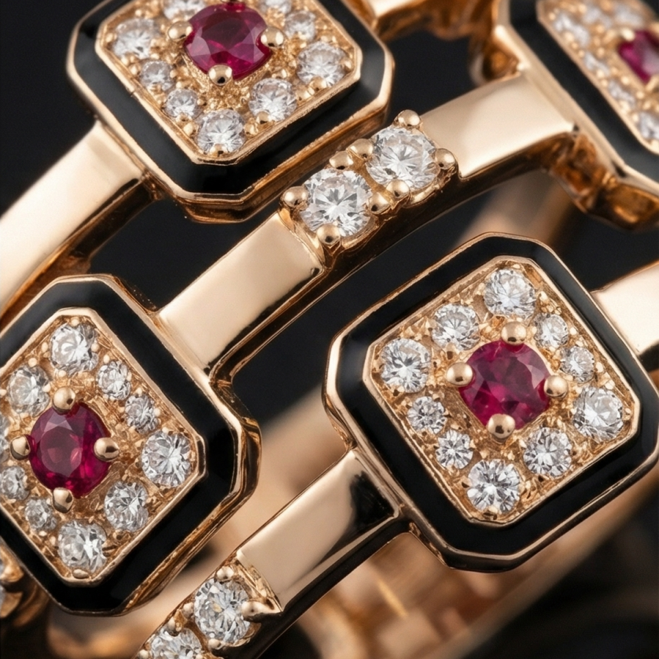 18 AYAR 0,44 CT PIRLANTA TAŞLI ROSE RENGİ ALTIN YÜZÜK