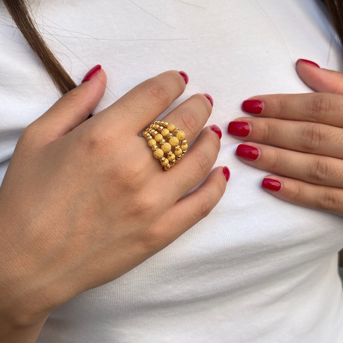 22 AYAR 4 SIRA DORİKA ALTIN TOPLU YÜZÜK