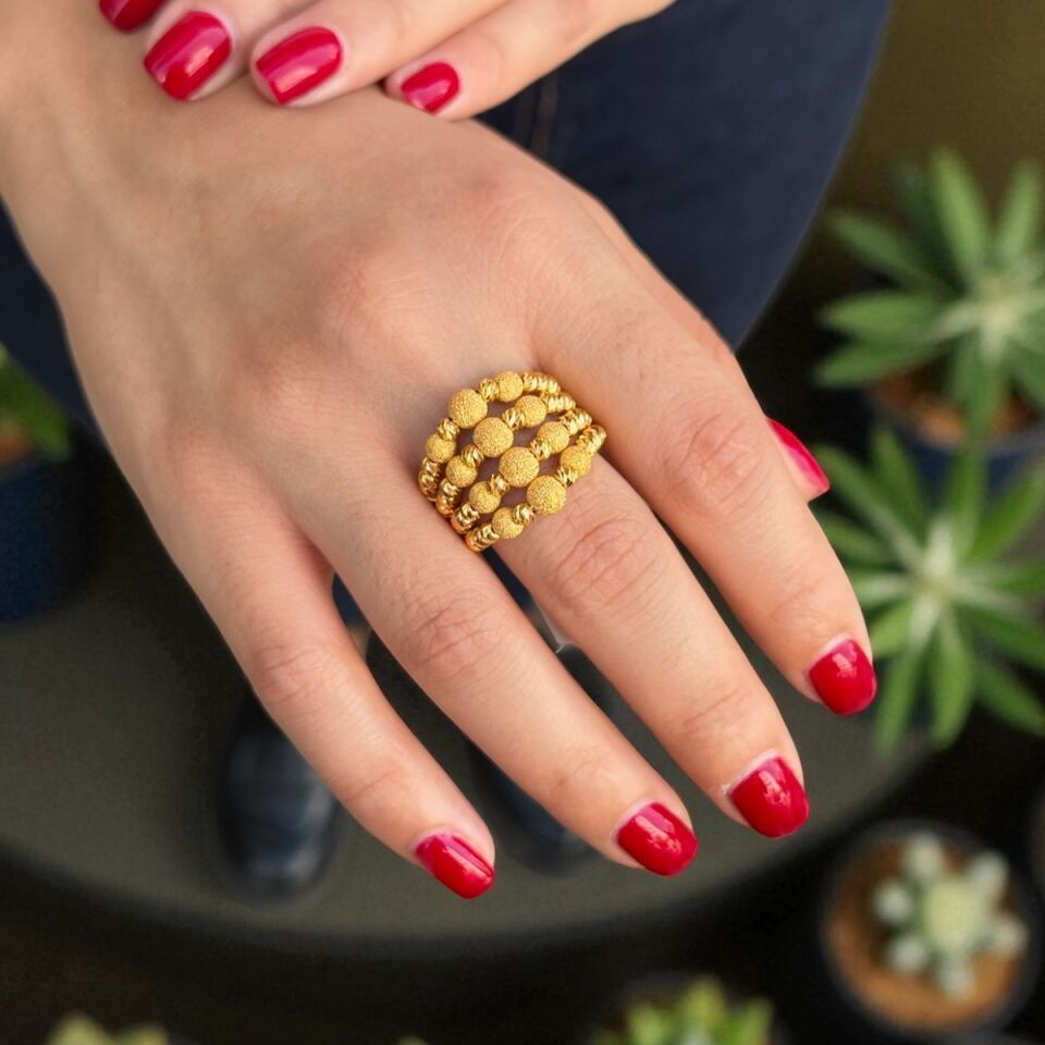 22 AYAR 4 SIRA DORİKA ALTIN TOPLU YÜZÜK