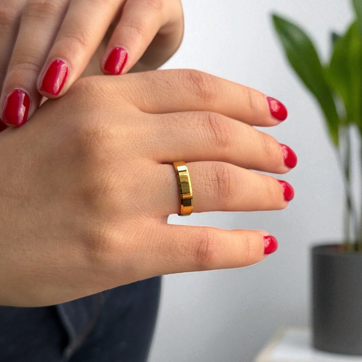 22 Ayar 4 Mm Düz Alyans Yüzük