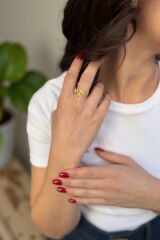 22 AYAR ZİKZAK TASARIM YÜZÜK 14