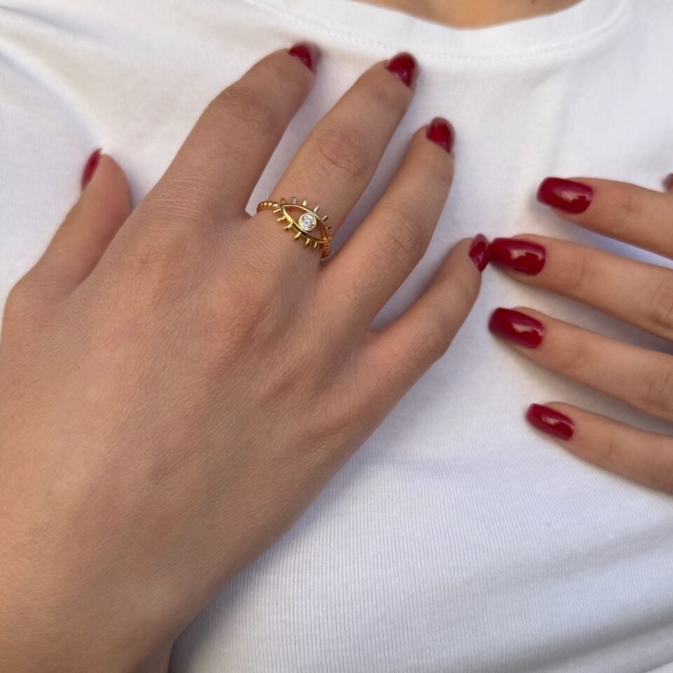 22 AYAR KİRPİKLİ GÖZ YÜZÜK