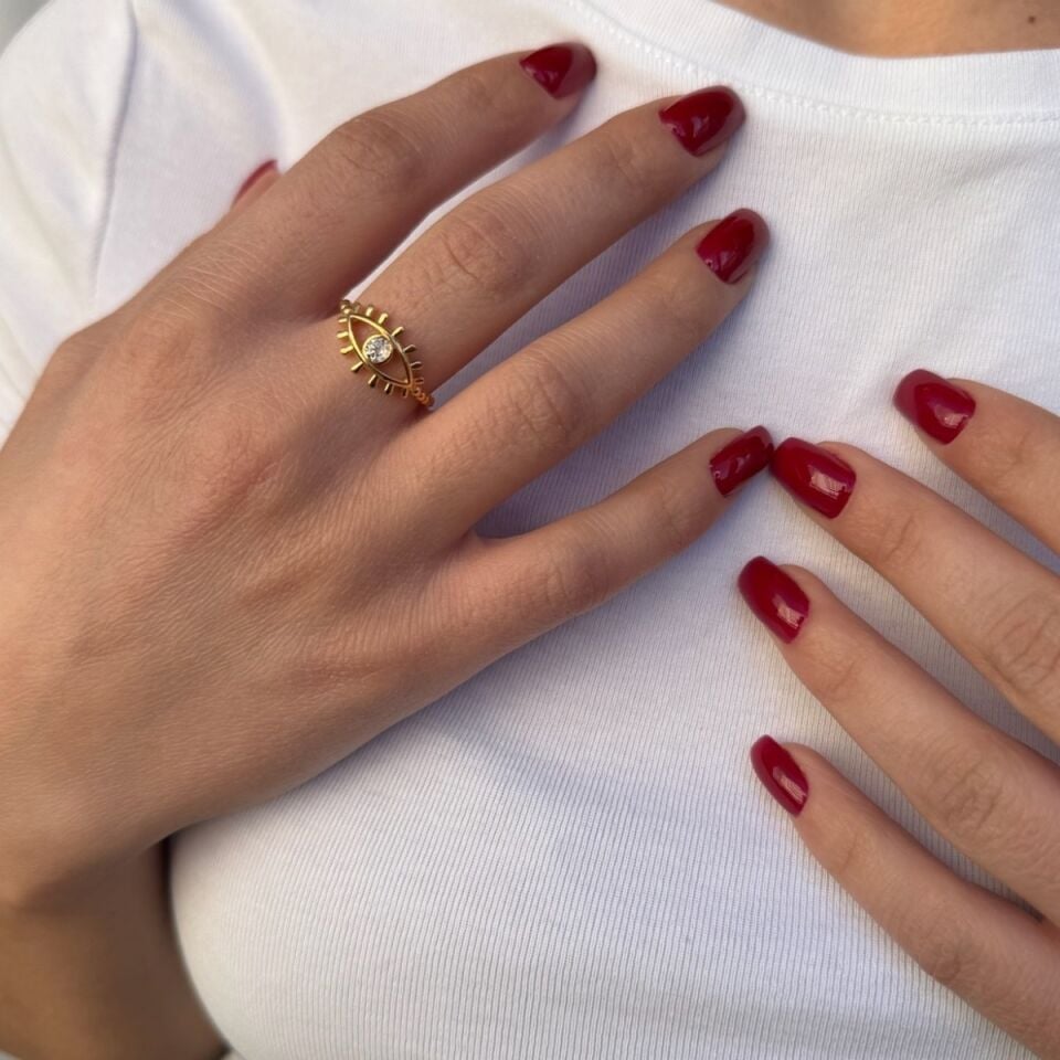 22 AYAR KİRPİKLİ GÖZ YÜZÜK