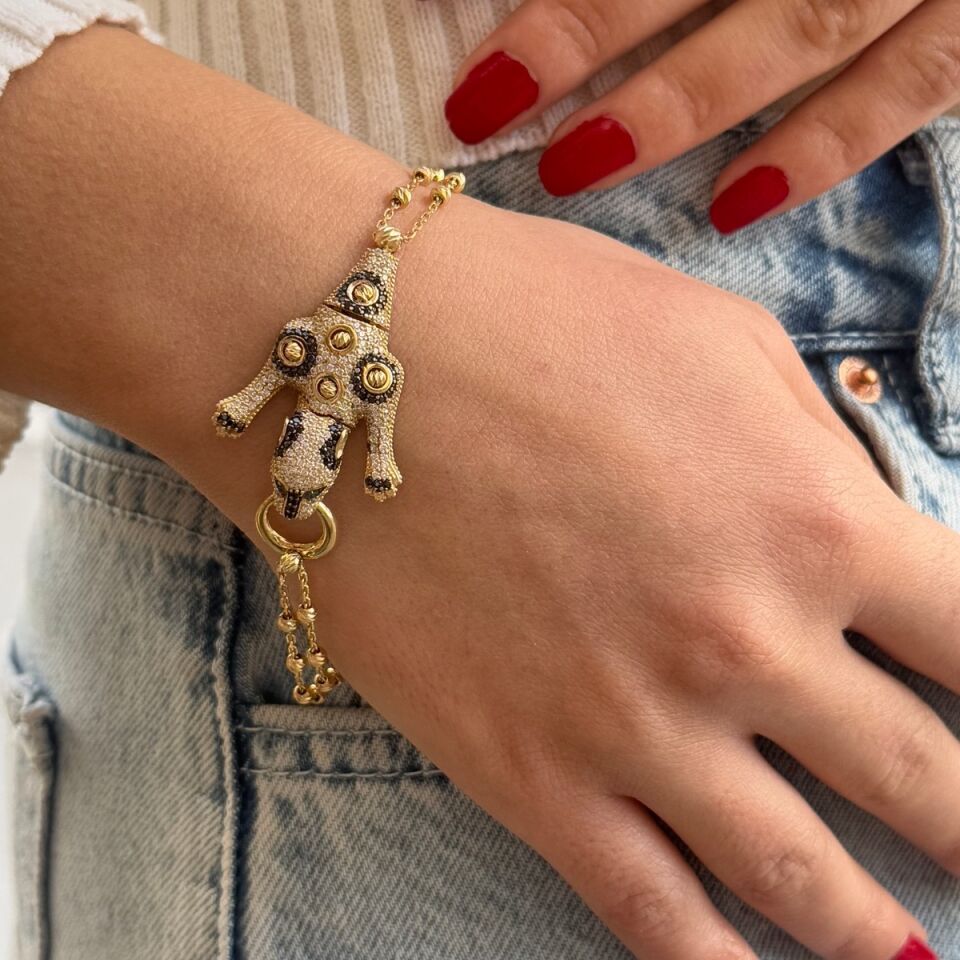 14 AYAR İTALYAN PANTER ALTIN BİLEKLİK