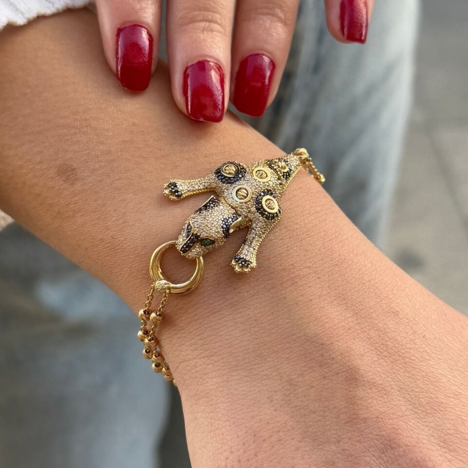 14 AYAR İTALYAN PANTER ALTIN BİLEKLİK