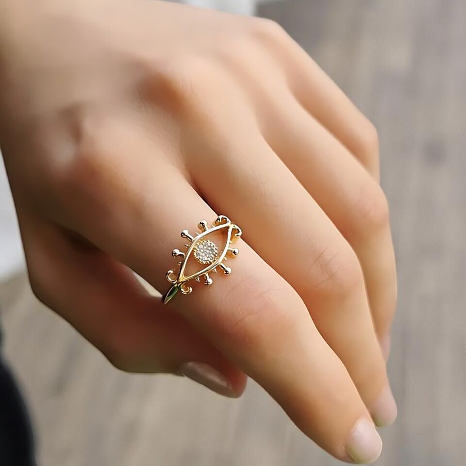 14 AYAR GÖZ MODEL VİNTAGE MODEL ALTIN YÜZÜK