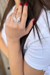 925 AYAR KELEBEK İTALYAN YÜZÜK 17