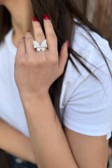 925 AYAR KELEBEK İTALYAN YÜZÜK 16