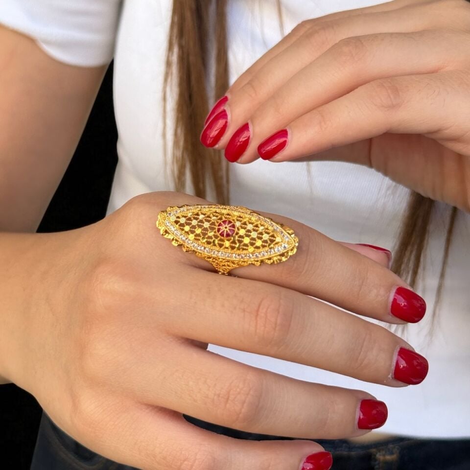 22 AYAR TAŞLI MEKİK YÜZÜK