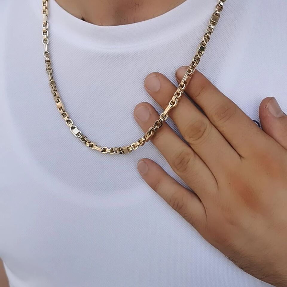 14 AYAR İTALYAN ÖZEL TASARIM MODEL ERKEK ZİNCİR