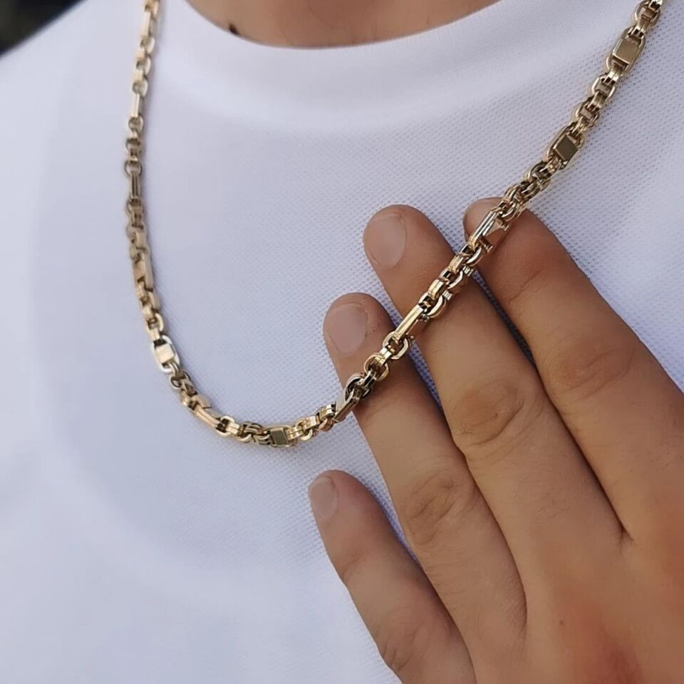 14 AYAR İTALYAN ÖZEL TASARIM MODEL ERKEK ZİNCİR