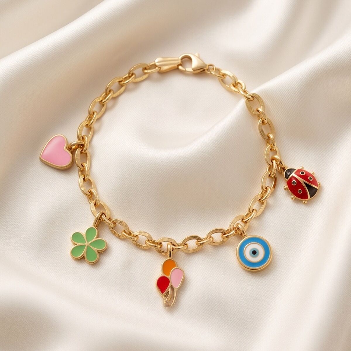 14 AYAR MİNELİ CHARMLI ÇOCUK BİLEKLİĞİ