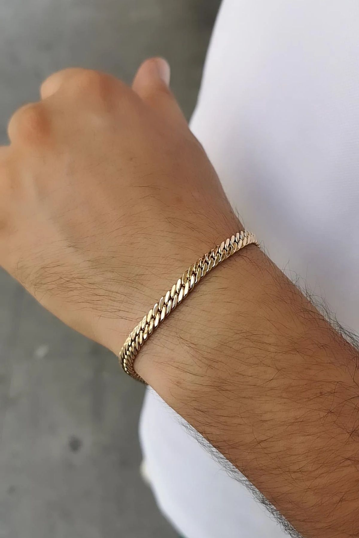 14 AYAR GURMET MODEL İTALYAN ALTIN ERKEK BİLEKLİK