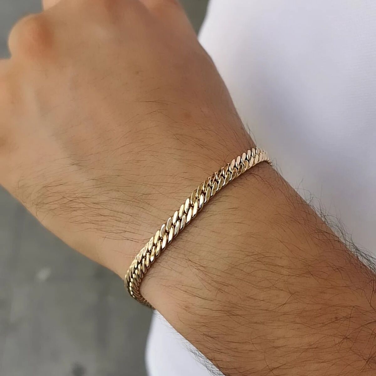 14 AYAR GURMET MODEL İTALYAN ALTIN ERKEK BİLEKLİK
