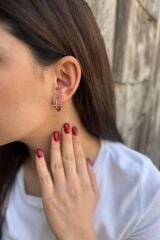925 AYAR İTALYAN KUTUPYILDIZI ROSE RENGİ KÜPE