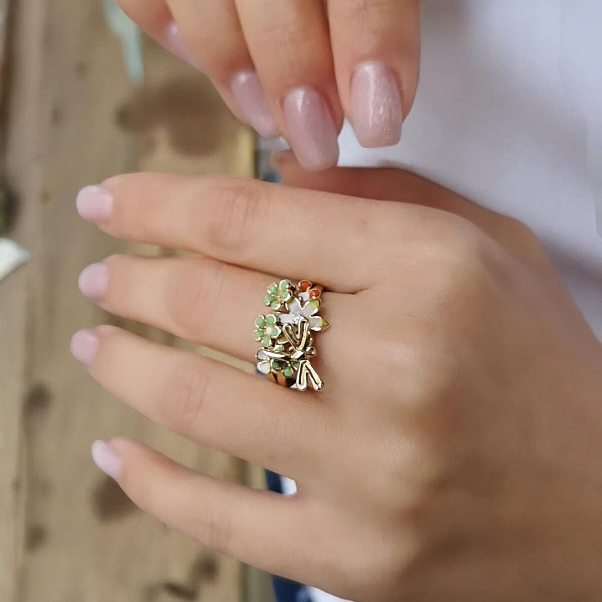 14 Ayar Mineli Yüzük