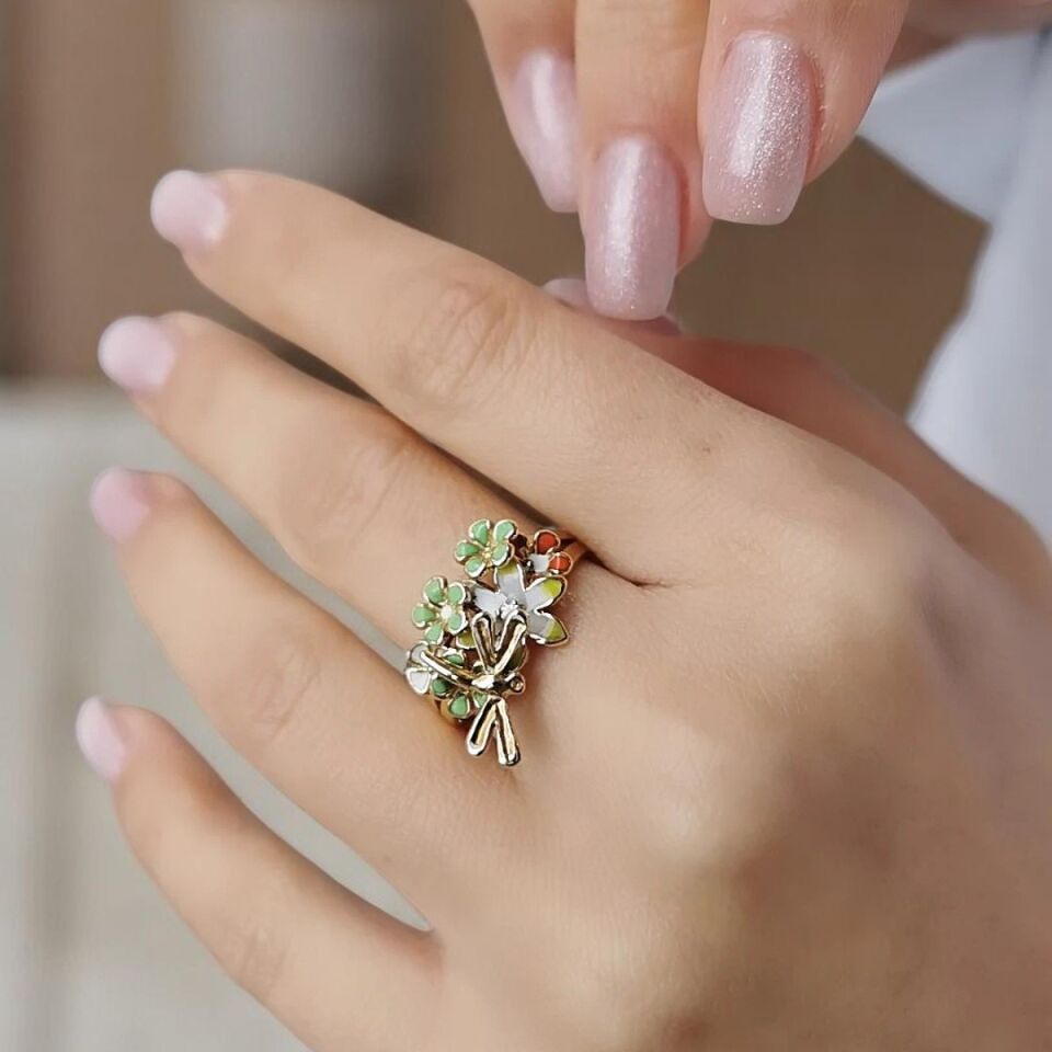 14 Ayar Mineli Yüzük