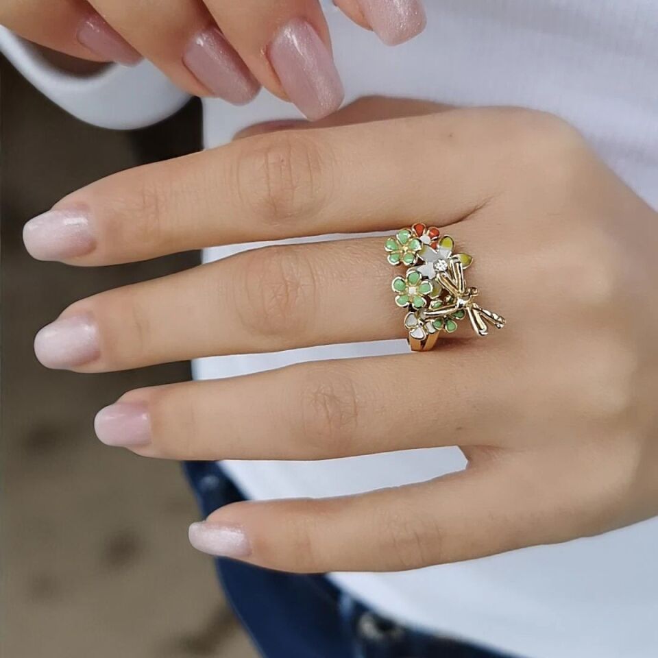 14 Ayar Mineli Yüzük