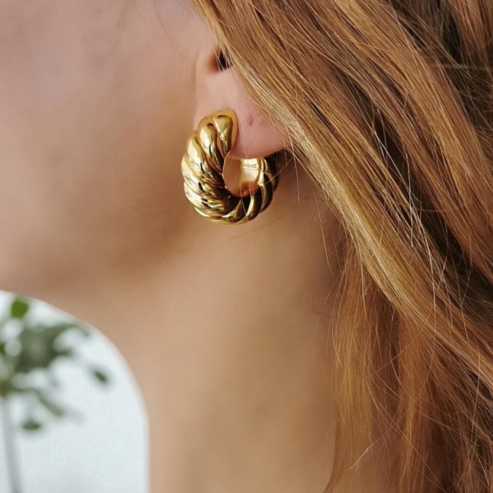 14 AYAR İTALYAN BURGU KALIN HALKA KÜPE