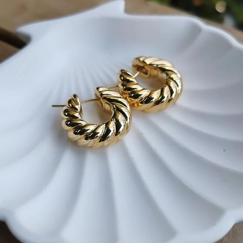 14 AYAR İTALYAN BURGU KALIN HALKA KÜPE