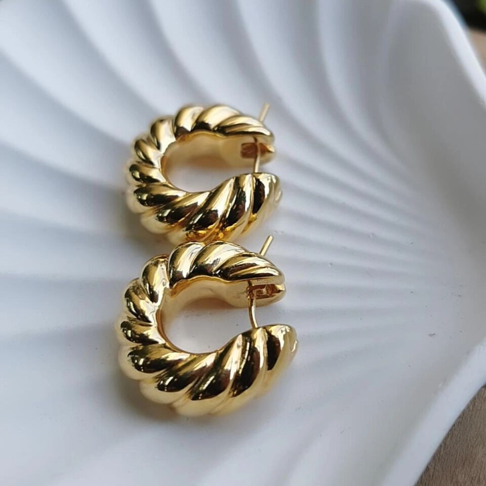 14 AYAR İTALYAN BURGU KALIN HALKA KÜPE