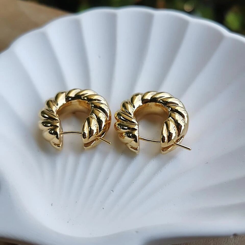 14 AYAR İTALYAN BURGU KALIN HALKA KÜPE