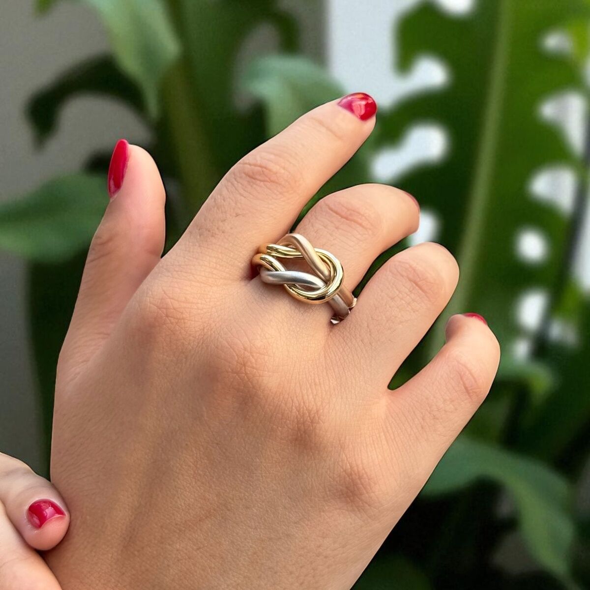 14 AYAR ÜÇ RENK TASARIM ALTIN YÜZÜK