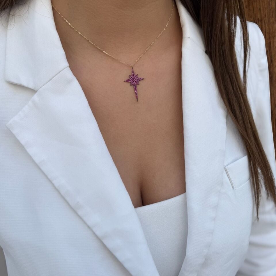 14 Ayar Kutup Yıldızı Altın Kolye