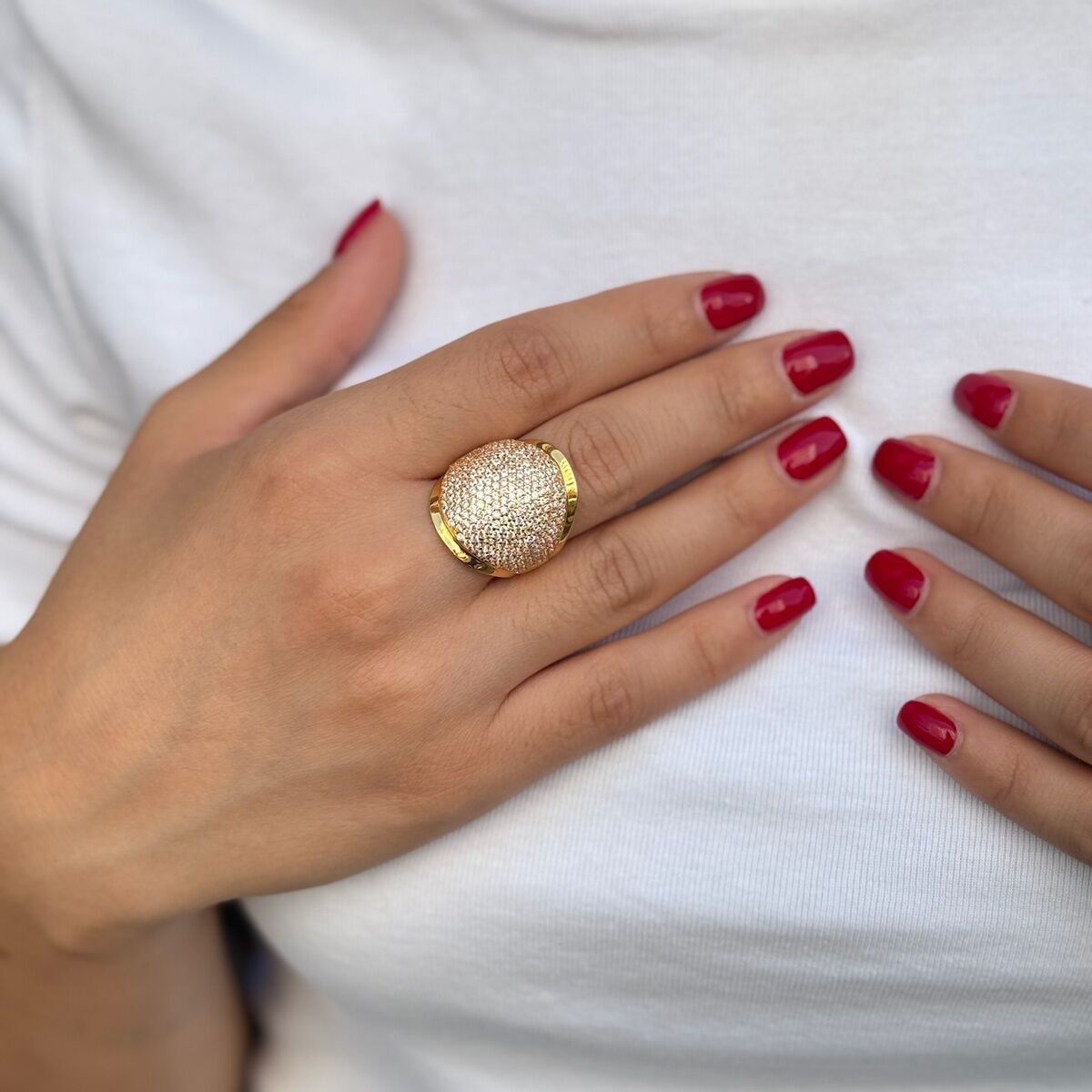 22 AYAR TAŞLI FANTAZİ MODEL ŞIK YÜZÜK