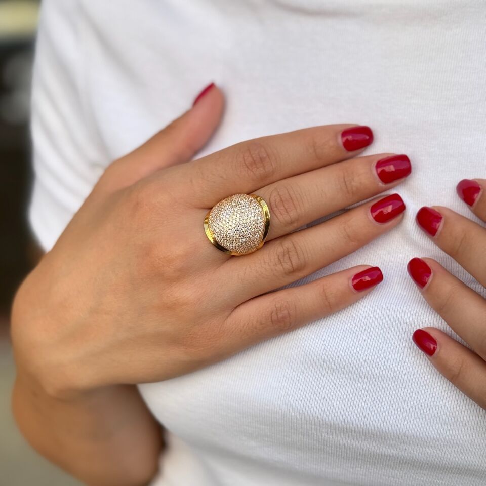 22 AYAR TAŞLI FANTAZİ MODEL ŞIK YÜZÜK