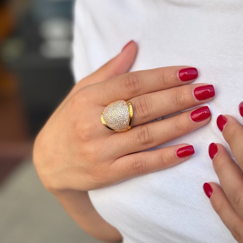 22 AYAR TAŞLI FANTAZİ MODEL ŞIK YÜZÜK