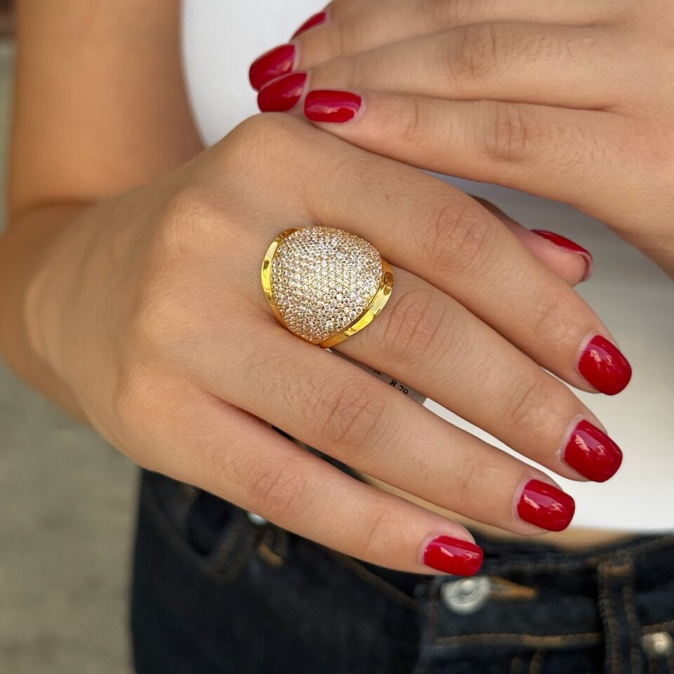 22 AYAR TAŞLI FANTAZİ MODEL ŞIK YÜZÜK