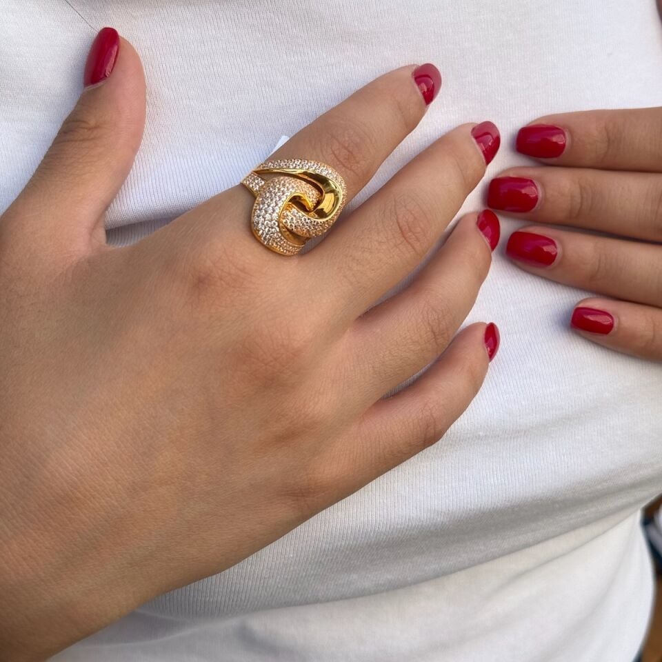 22 AYAR TAŞLI FANTAZİ ŞIK YÜZÜK