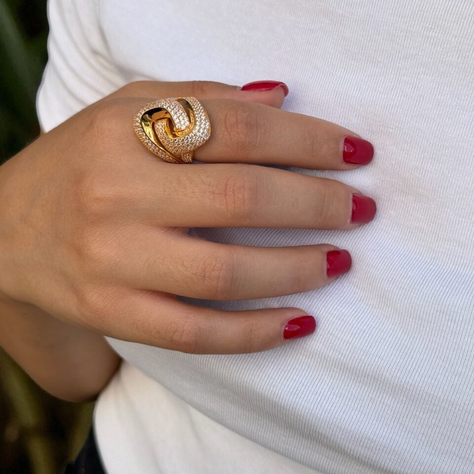 22 AYAR TAŞLI FANTAZİ ŞIK YÜZÜK