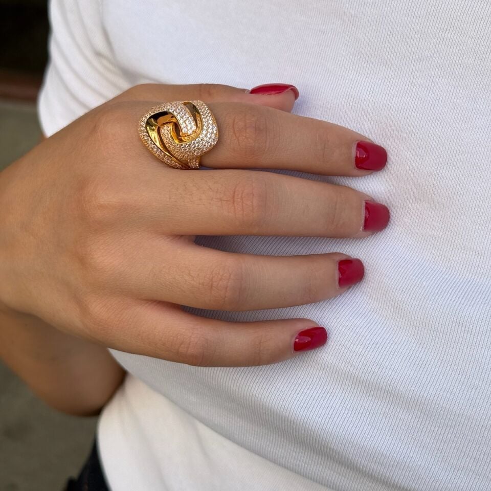 22 AYAR TAŞLI FANTAZİ ŞIK YÜZÜK