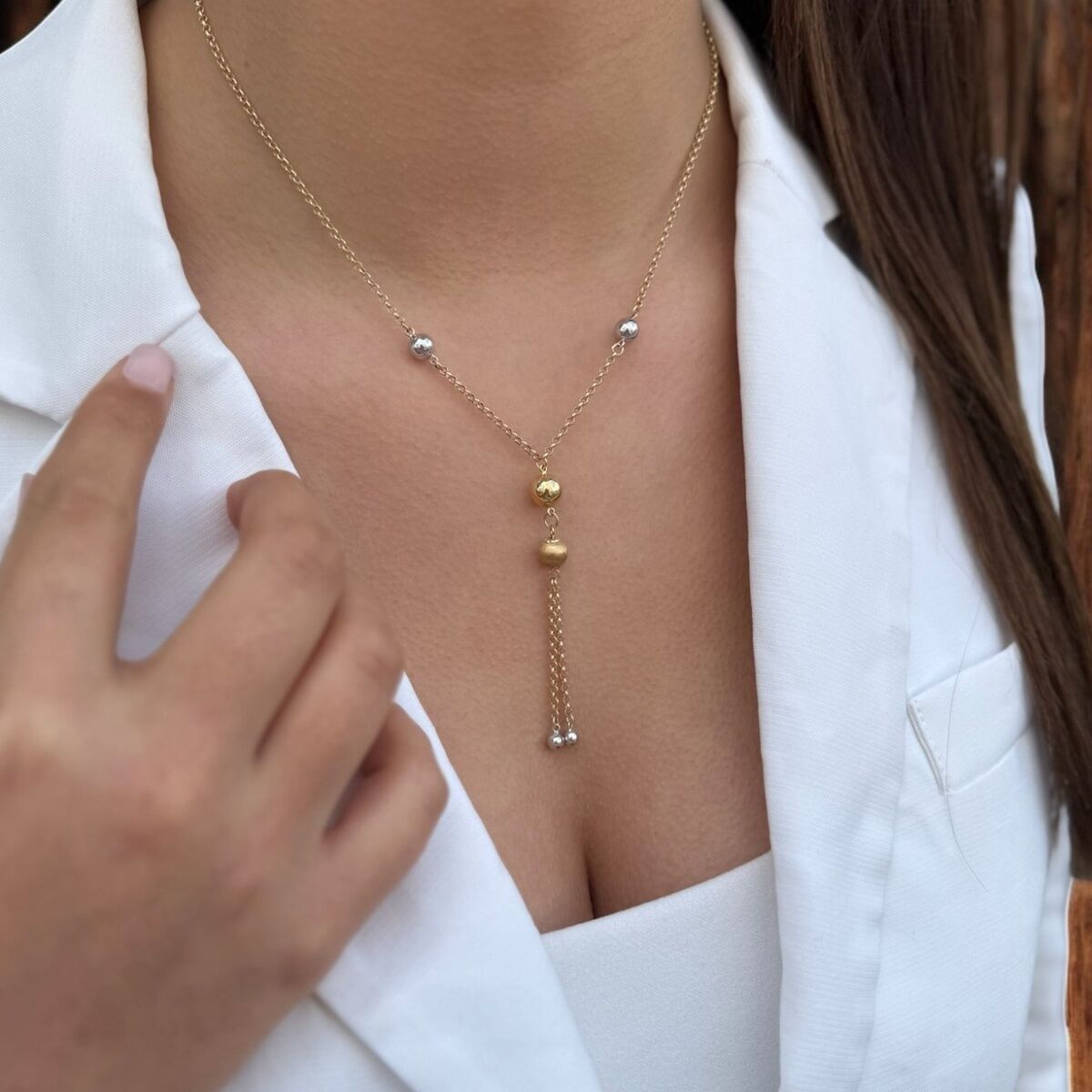 14 AYAR İTALYAN TOPTOP SALLANTILI KOLYE