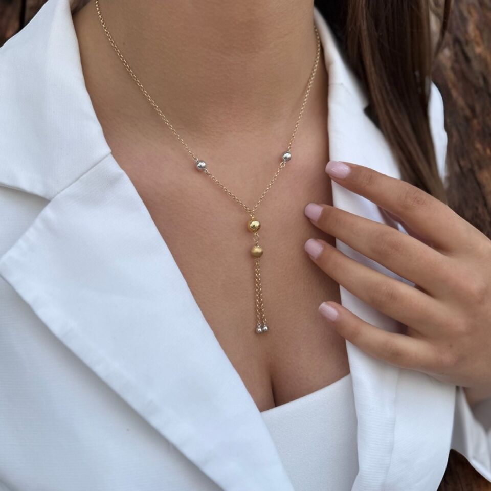 14 AYAR İTALYAN TOPTOP SALLANTILI KOLYE