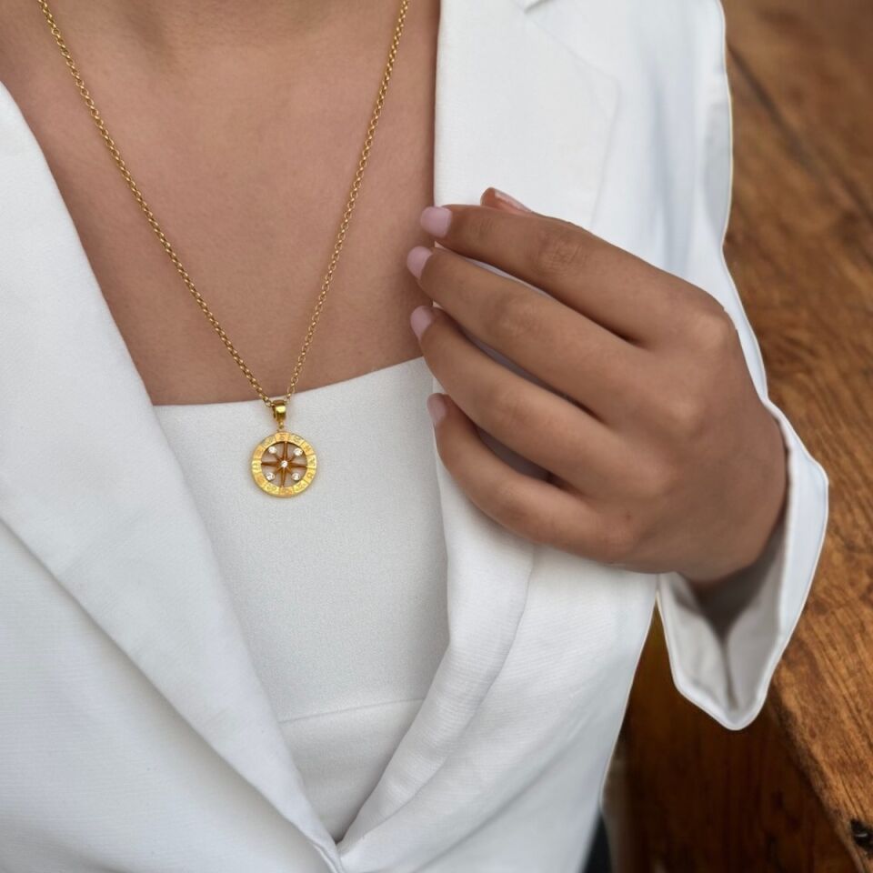 22 AYAR DOC ZİNCİRLİ BURÇ KOLYESİ