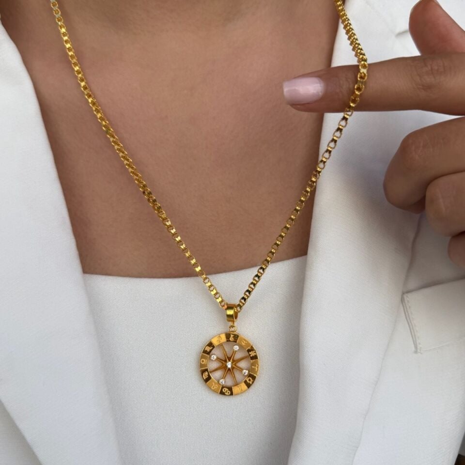 22 AYAR İTALYAN ZİNCİRLİ BURÇ KOLYESİ