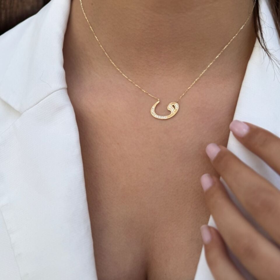 14 AYAR TAŞLI VAV KOLYE