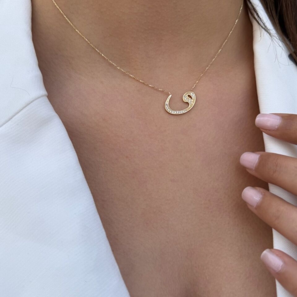 14 AYAR TAŞLI VAV KOLYE