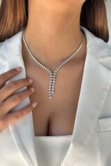 18 AYAR 8,46 CT PIRLANTA TAŞLI GERDANLIK