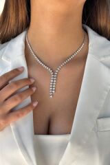 18 AYAR 8,46 CT PIRLANTA TAŞLI GERDANLIK