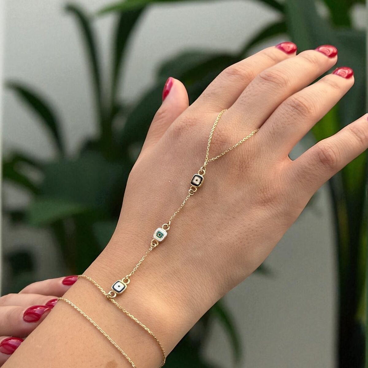 14 AYAR KARE NAZAR MİNELİ ALTIN ŞAHMERAN