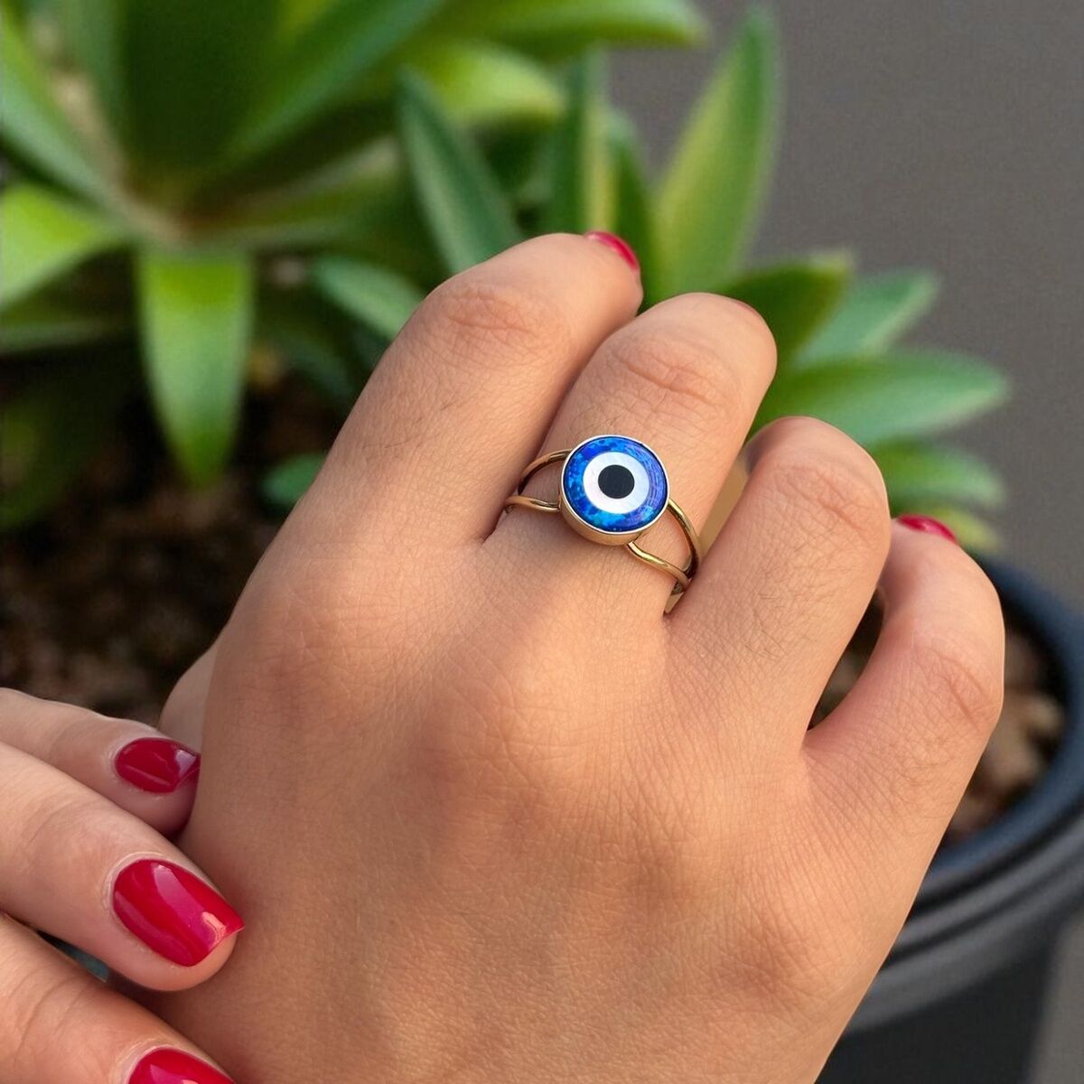 14 AYAR OPALİT NAZAR ALTIN YÜZÜK