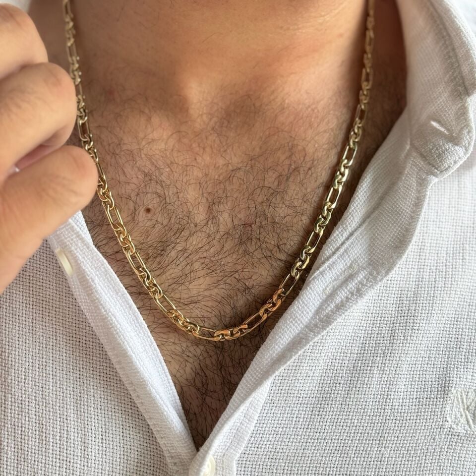 14 AYAR MODERN ERKEK ZİNCİR KOLYE