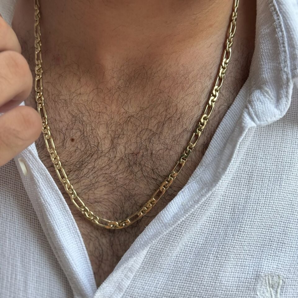 14 AYAR MODERN ERKEK ZİNCİR KOLYE