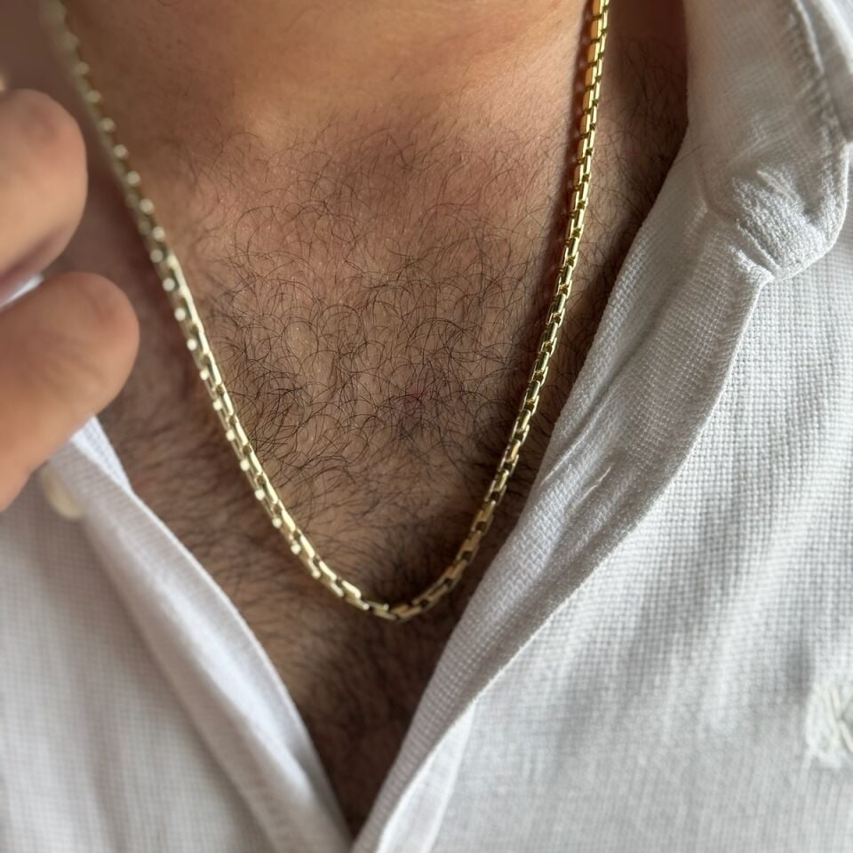 14 AYAR İTALYAN MODERN ERKEK ZİNCİR KOLYE